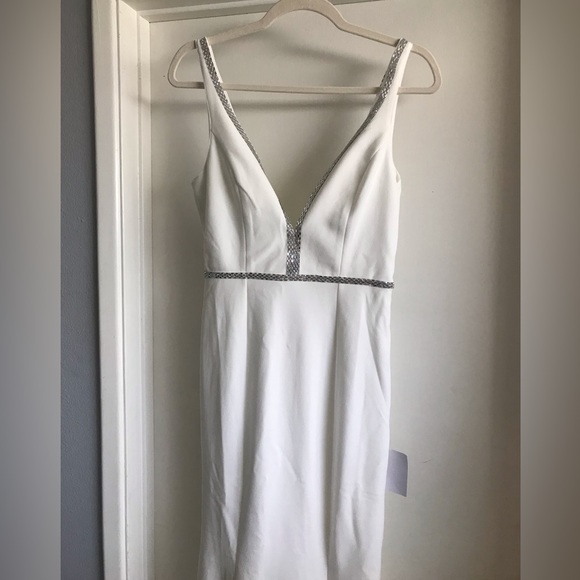 Lulus Mermaid White Rhinestone Maxi Dress - Picture 14 of 16